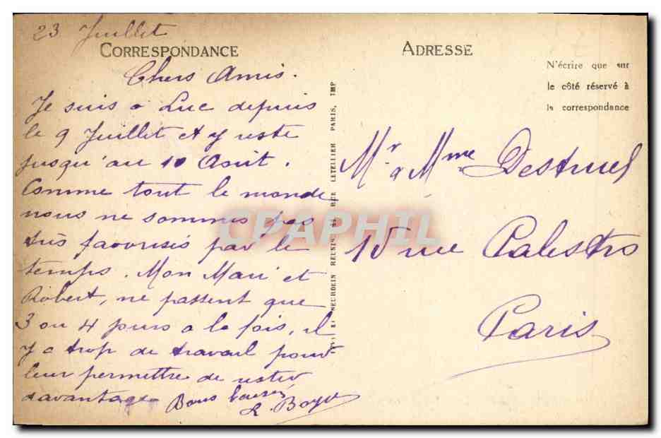LUC-SUR-MER — Un coin des Falaises — LL — Verso
