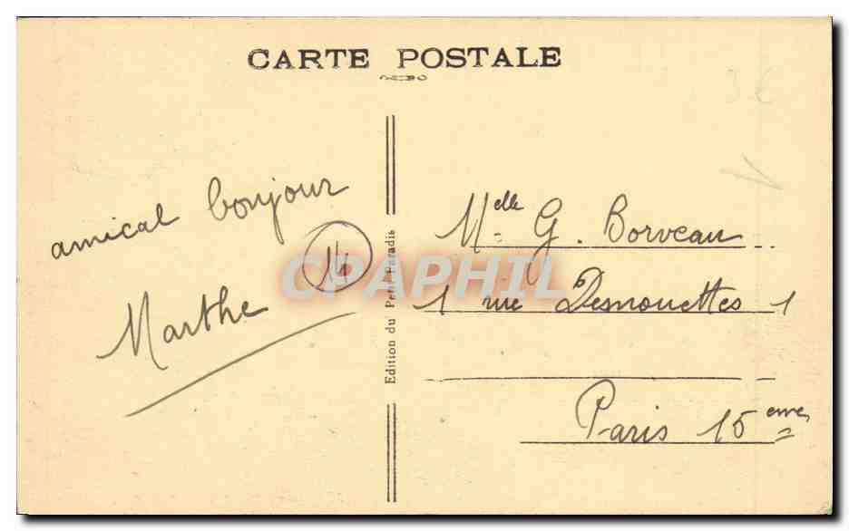 CPA Luc Sur Mer sur Les Falaises — Rückseite