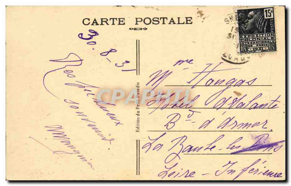 LUC-sur-MER — Les Falaises — L.B. 665 — Verso