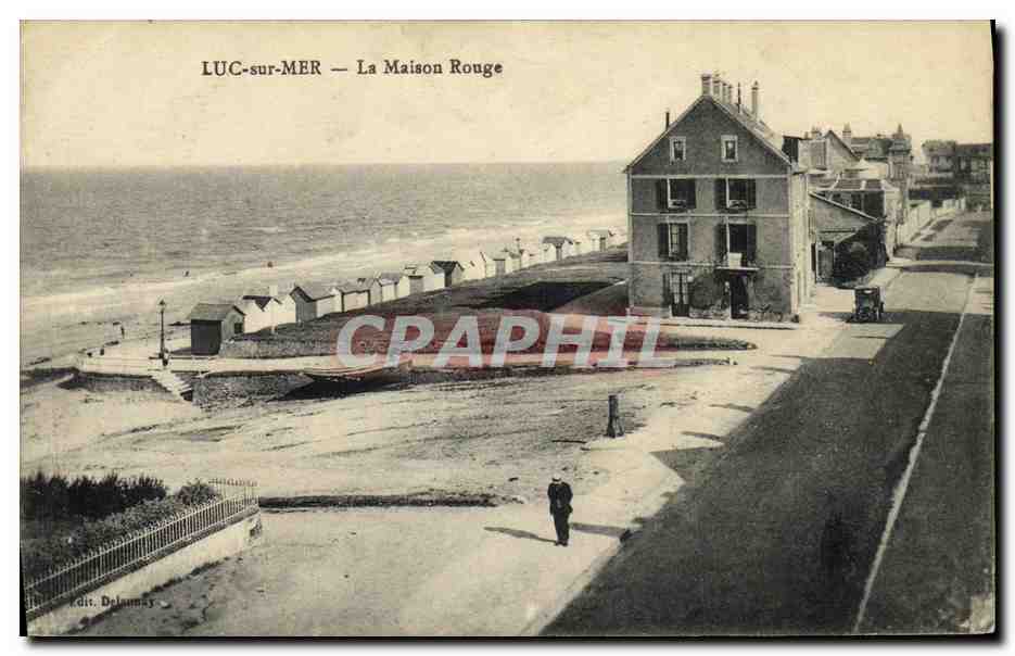 CPA Luc Sur Mer La Maison Rouge