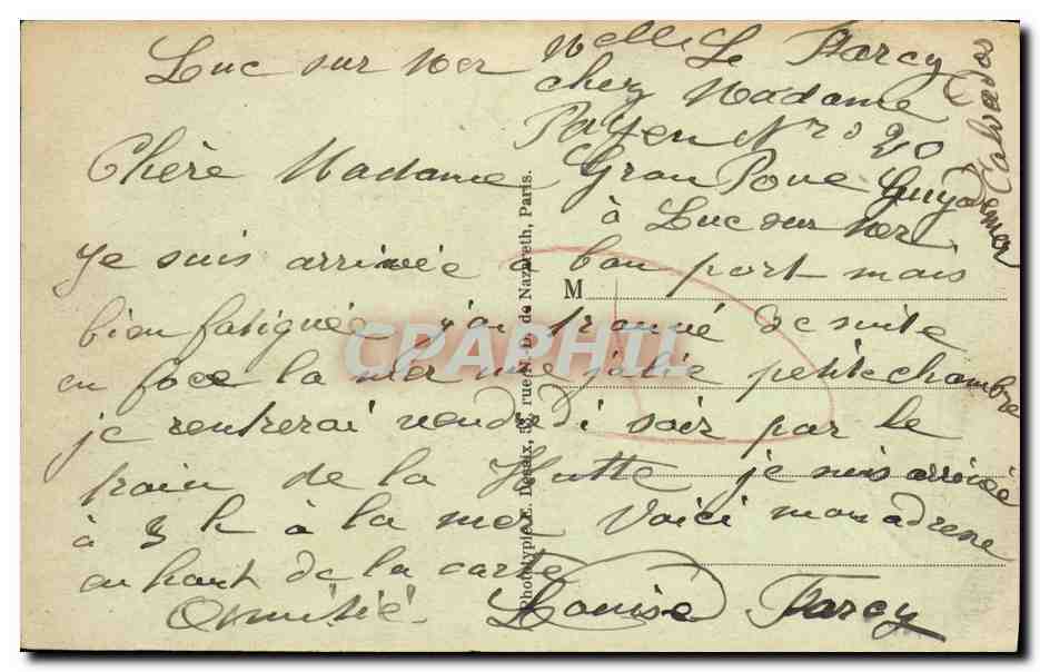 CPA Luc Sur Mer La Maison Rouge — Verso