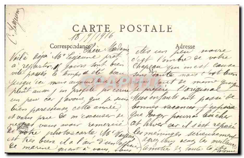 CPA Luc Sur Mer Les Grottes — Verso
