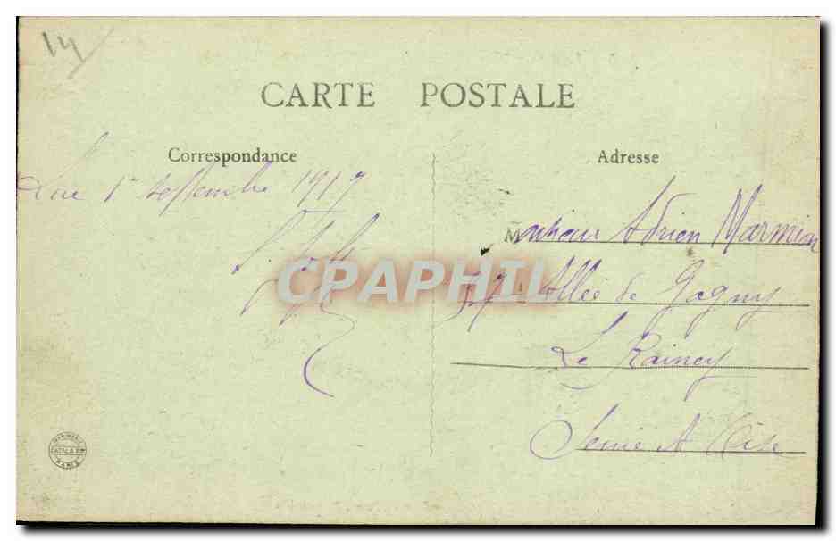CPA Luc Sur Mer Les Villas sur les Falaises — Verso