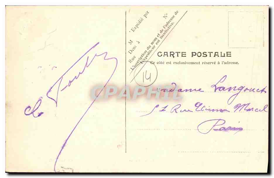 CPA Luc Sur Mer Les Flaises — Verso