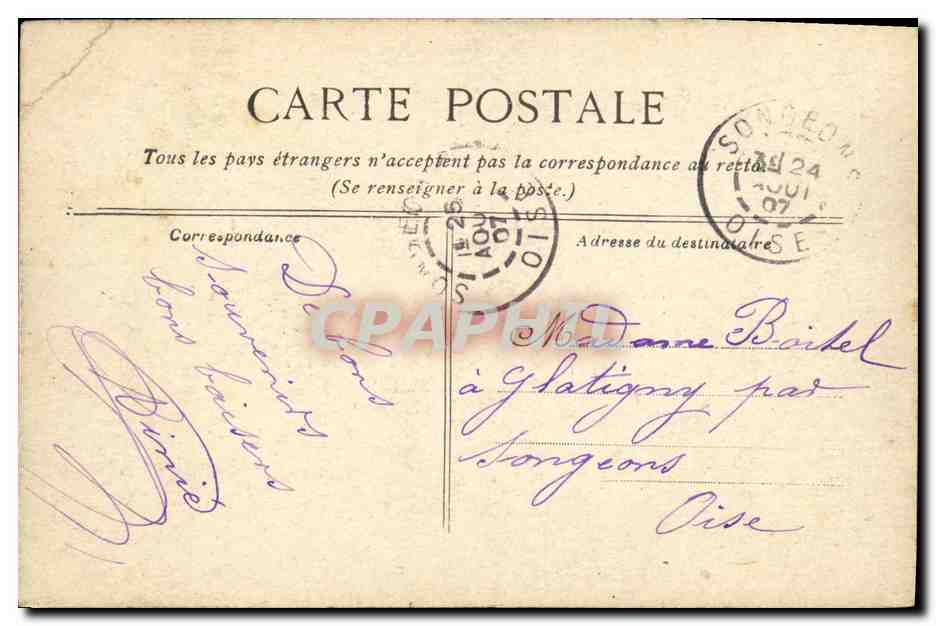 CPA Luc Sur Mer La rue de la mer et la terrasse de l hotel des Familles — Verso