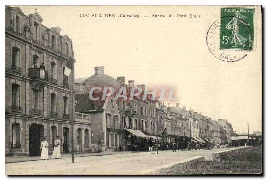 CPA Luc Sur Mer Annexe du Petit Entrer carte toilee 