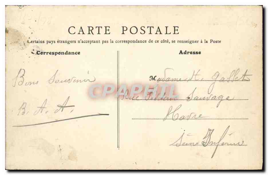 Luc-sur-Mer (Calvados) — Rue du Grand Orient — Hôtel des Familles — B.F., Paryż — Rewers