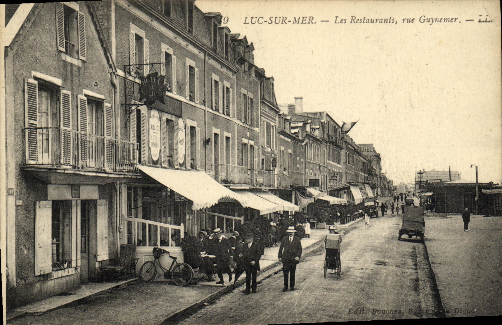 Luc-sur-Mer — Les Restaurants, rue Guynemer — Edit. Bouchez, Basse-De-Drôme