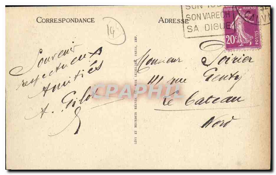 CPA Luc Sur Mer Le Monument Aux Morts Militaria — Verso