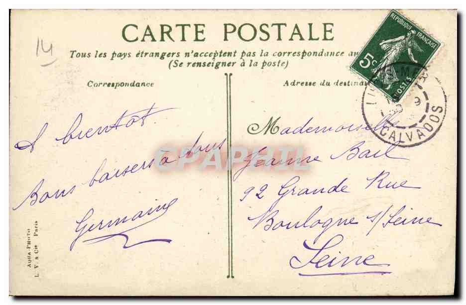 CPA Luc Sur Mer La Plage et le Bain Enfants — Verso