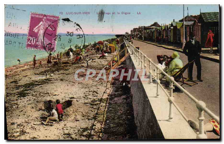 CPA Luc Sur Mer La plage et la digue