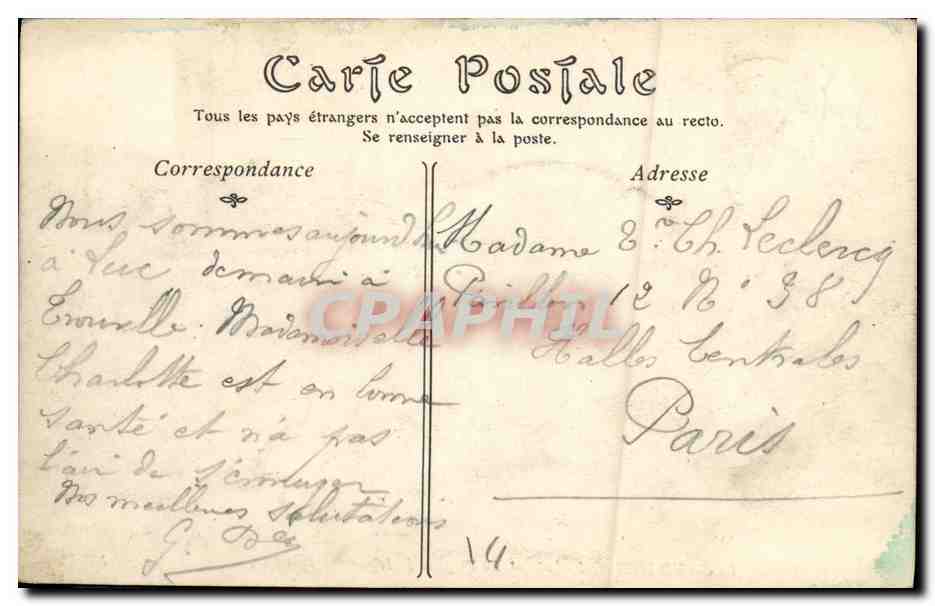 CPA Luc Sur Mer La Plage Enfants — Verso
