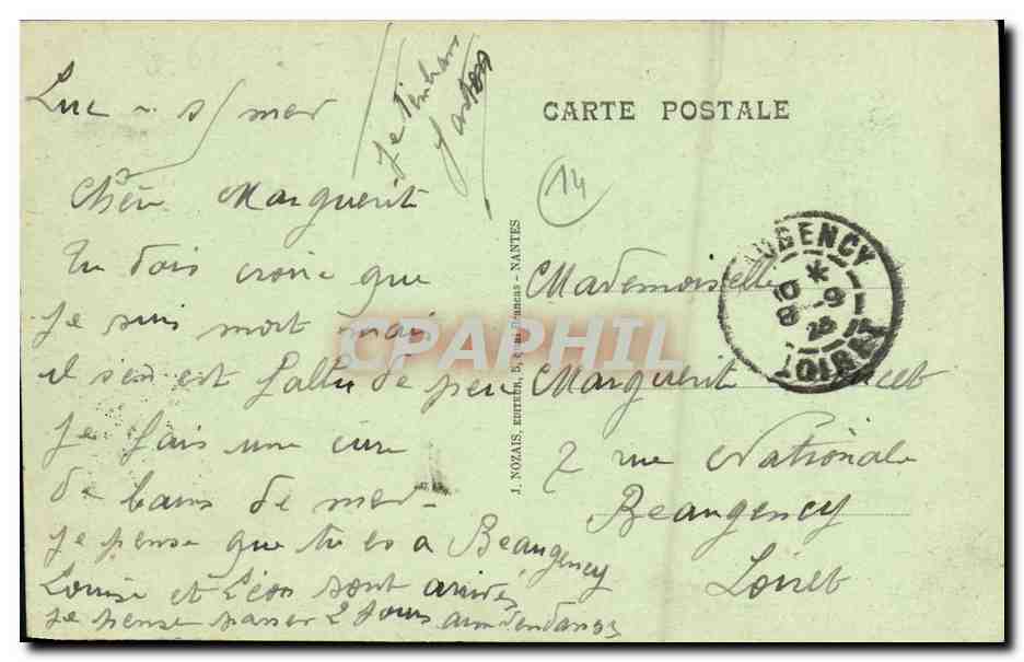 CPA Luc Sur Mer A l heure du bain  — Verso