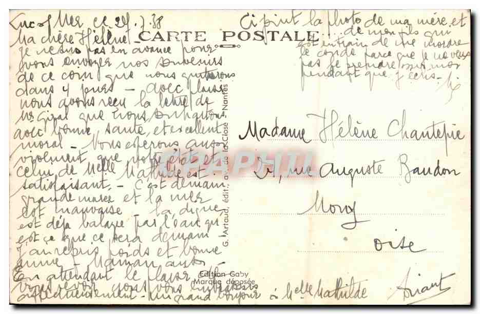 CPA Luc Sur Mer La Plage et la Digue — Verso