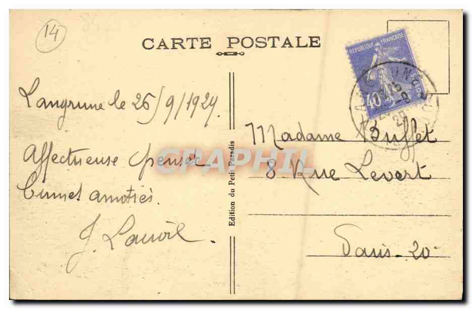CPA Luc Sur Mer La Plage Enfants — Verso
