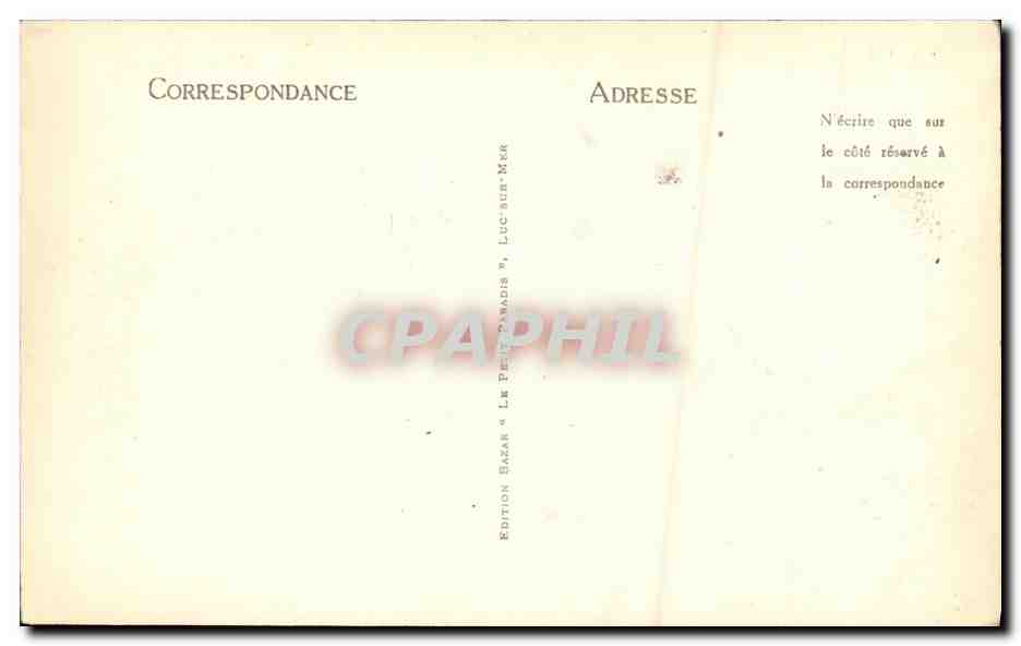 CPA Luc Sur Mer La Plage — Rückseite