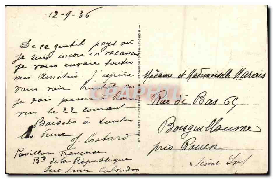 CPA Luc Sur Mer La Plage et la Digue — Verso
