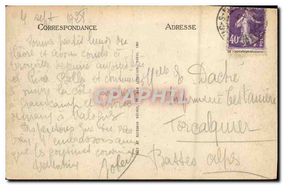 CPA Luc Sur Mer La Plage Quartier Montmartre — Rückseite