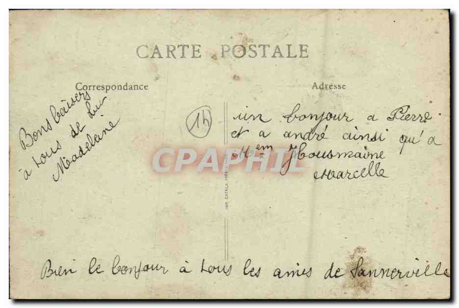 CPA Luc Sur Mer Sur Las Pecheurs de Crevettes — Verso