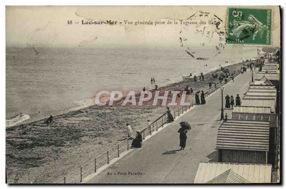 CPA Luc Sur Mer Vue Generale Prise de la Terrasse des Bains