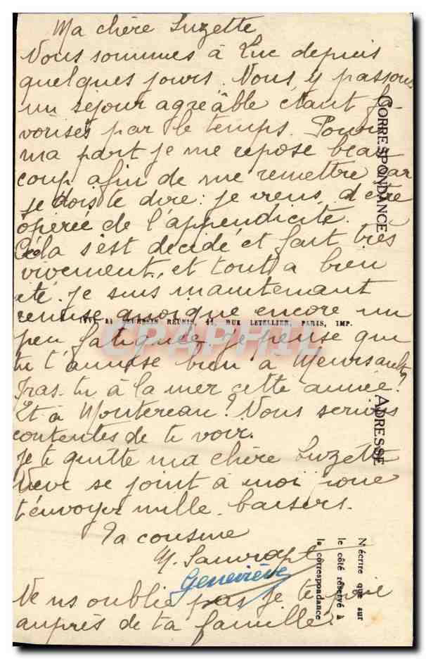 CPA Luc Sur Mer La Plage — Verso