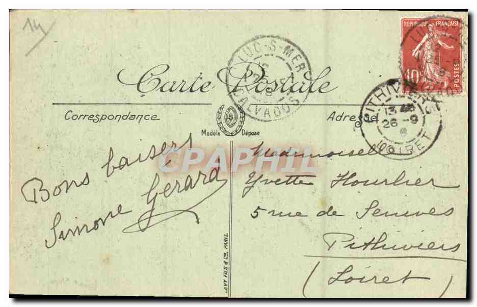 CPA Luc Sur Mer La Plage  — Verso