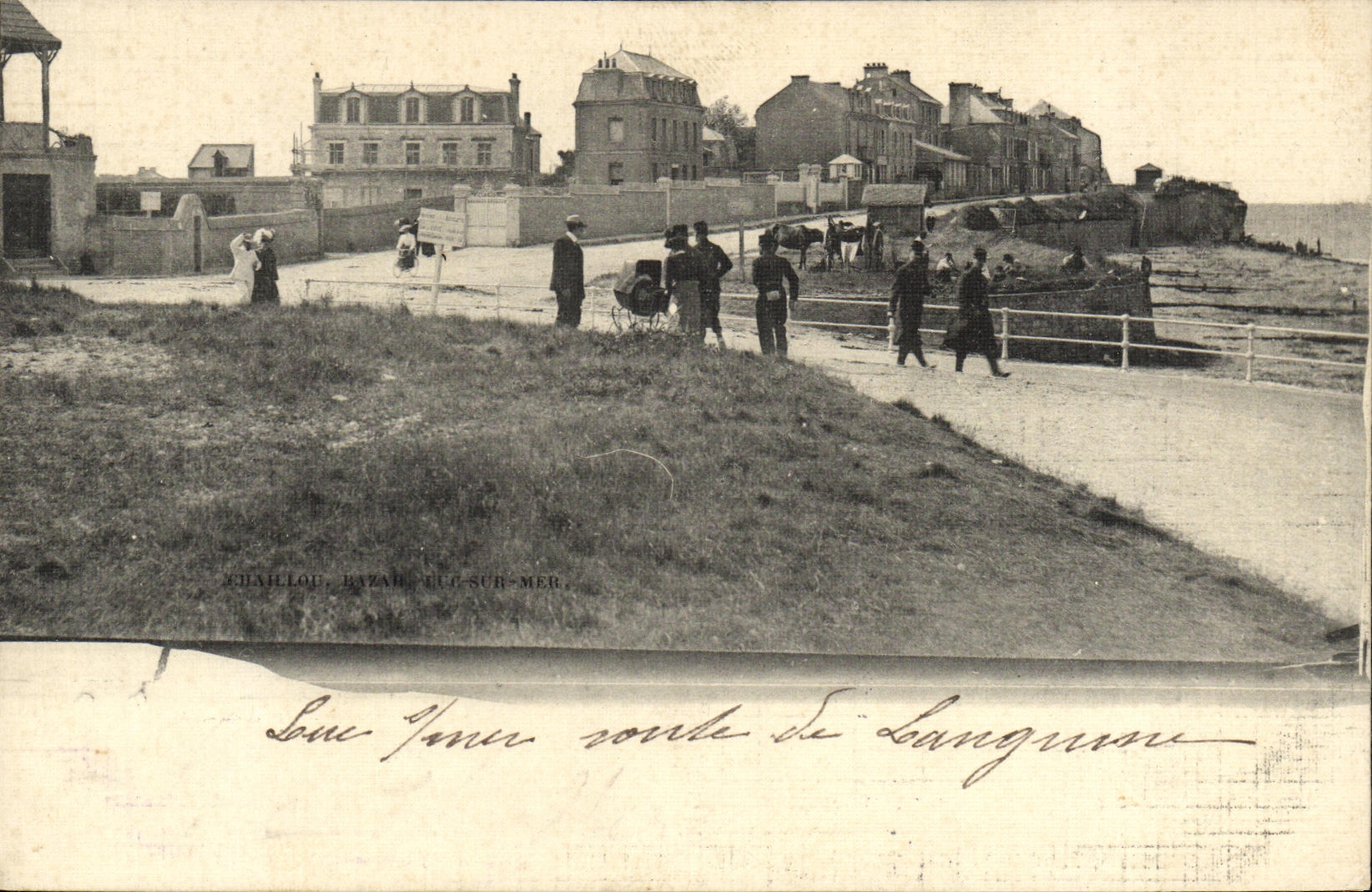 CPA Luc Sur Mer carte toilee 