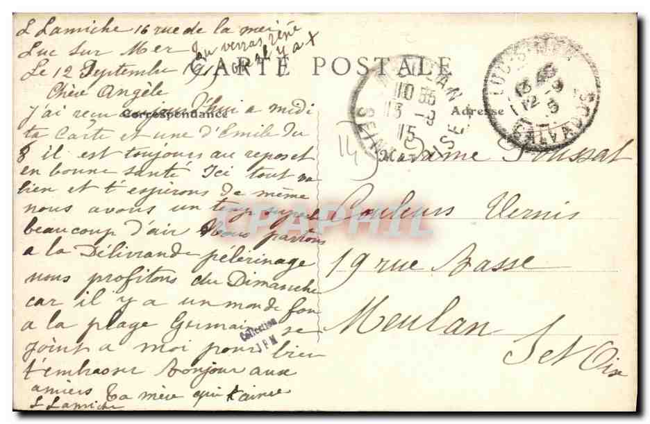 Luc-sur-Mer (Calvados) — Rue du Grand-Orient — B.F., PARIS — Rückseite