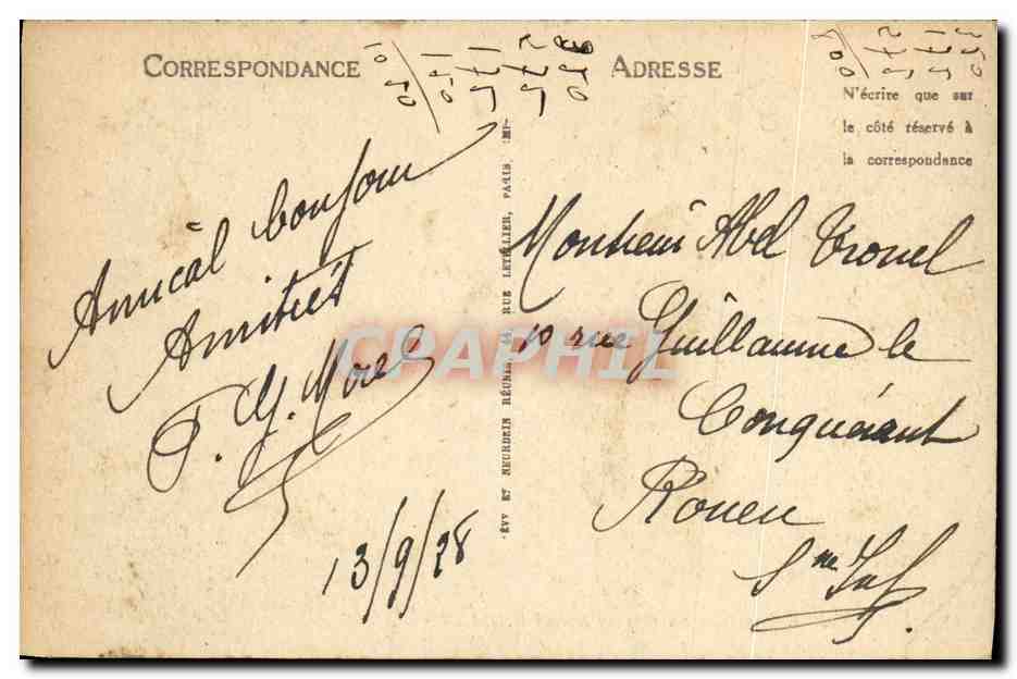 CPA Luc Sur Mer La Rue du Grand Orient — Verso