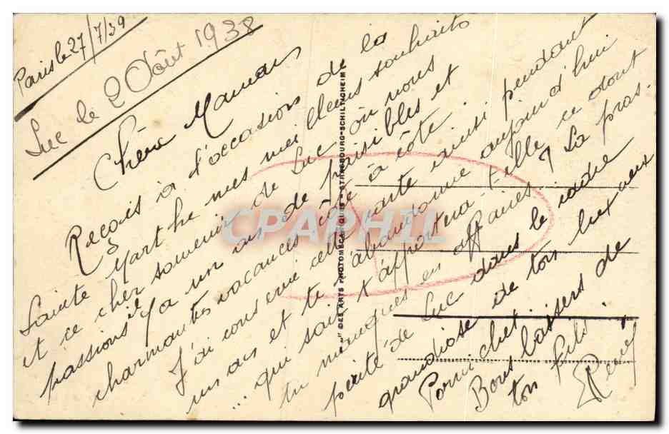 CPA Luc Sur Mer Rue de la Mer — Verso