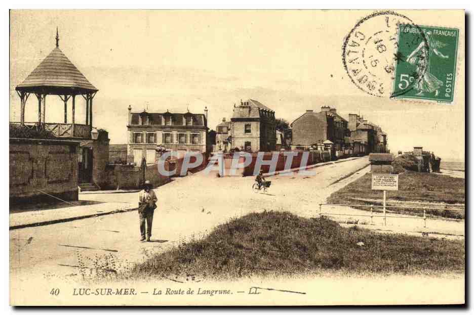 CPA Luc Sur Mer La Route de Langrune