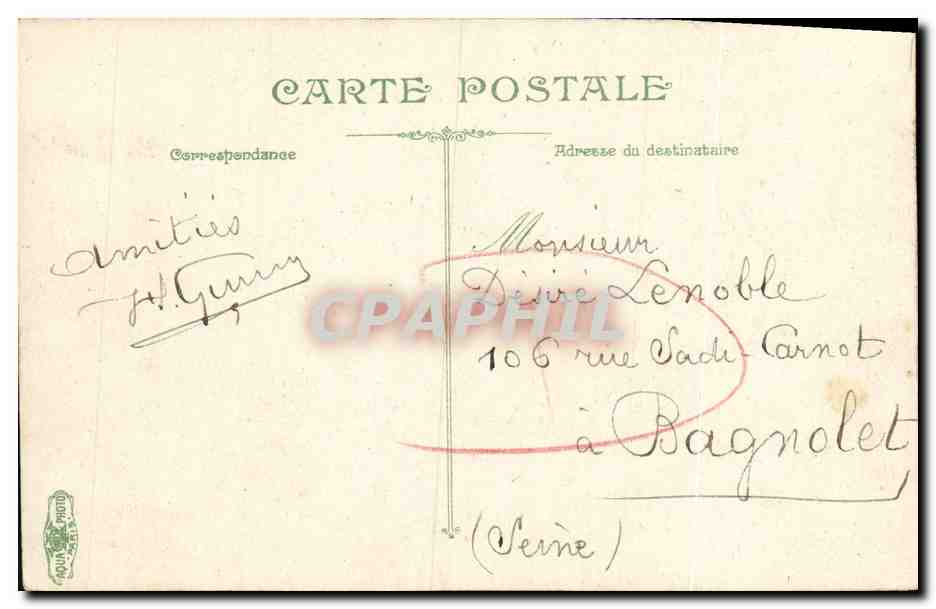 CPA Luc Sur Mer Rue du Grand Orient et hotel des familles — Verso