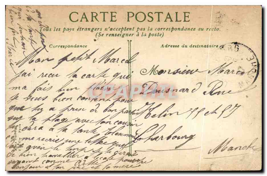 CPA Luc Sur Mer la rue de la mer et la terrasse de l hotel des familles  — Verso