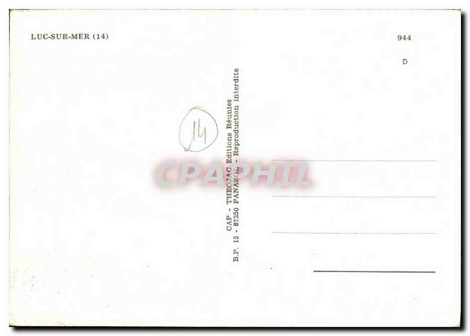 CPM Luc Sur Mer Golf Plaeg Digue Baleine — Verso