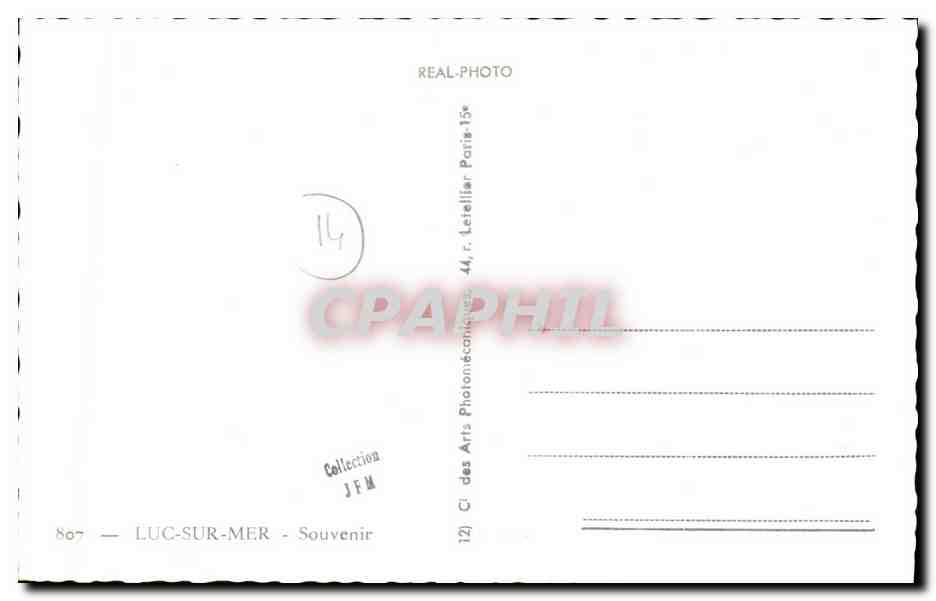 CPM Luc Sur Mer souvenir Docteur Charcot Pin up Baleine  — Verso