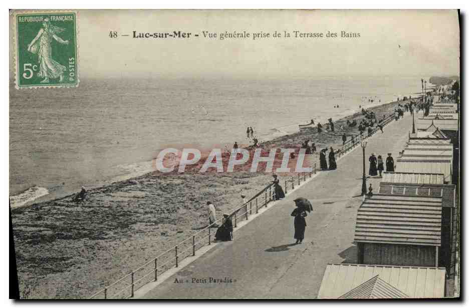 CPA Luc Sur Mer Vue Generale de la Terrasse des Bains