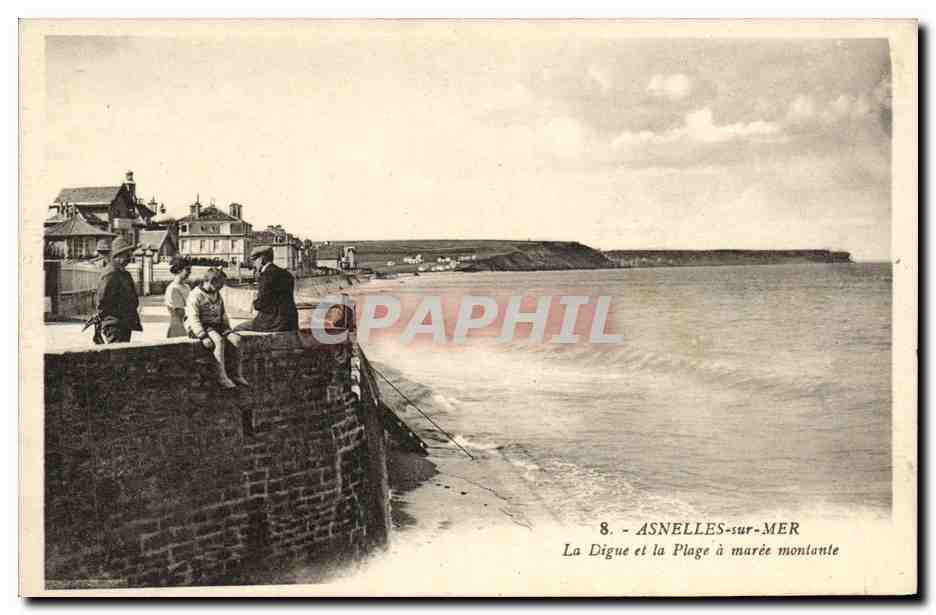 Asnelles-sur-Mer — La Digue et la Plage à marée montante — n°8