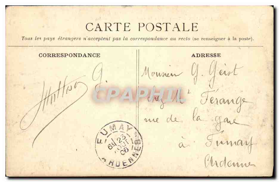 Asnelles — Tempête du 30 septembre 1905 — La digue inondée — Rückseite