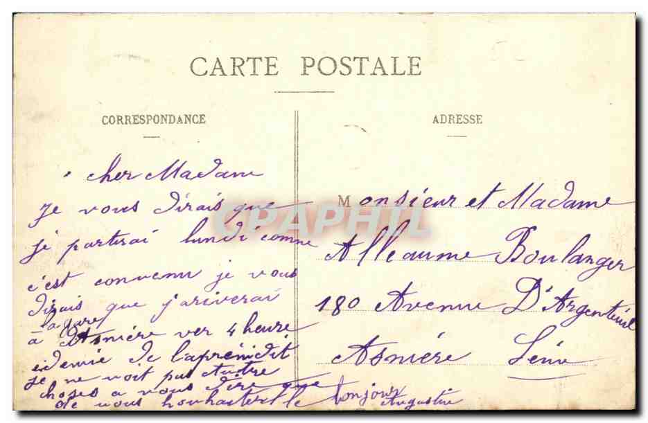 CPA Inaterieur De l Eglise De Nd de Danestal — Rückseite