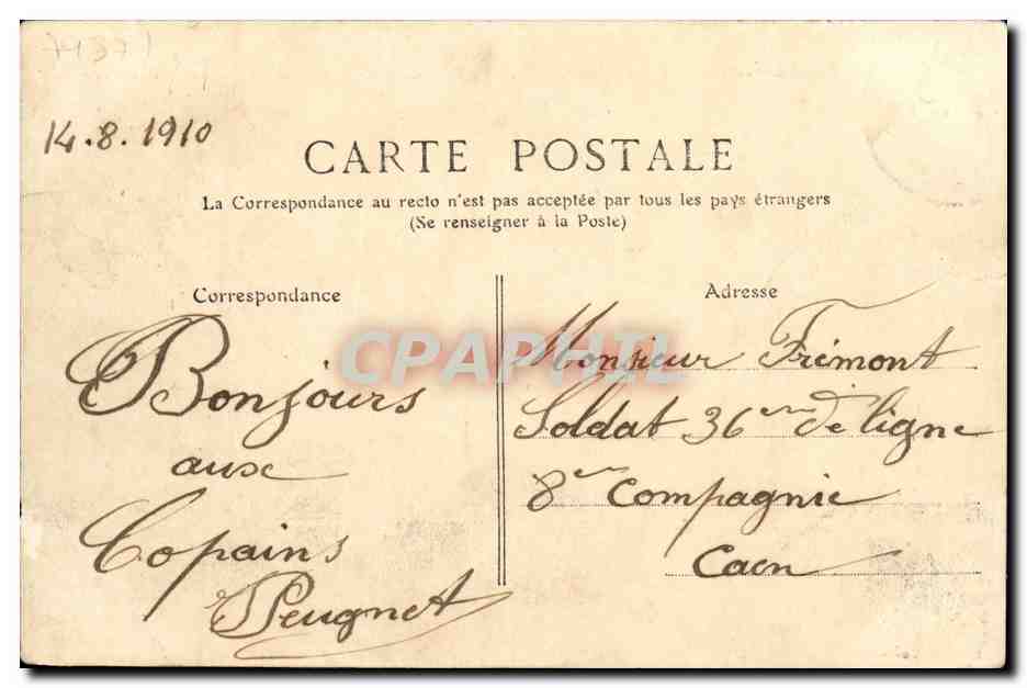 CPA Beny Sur Mer Chateau De Tournebu — Verso