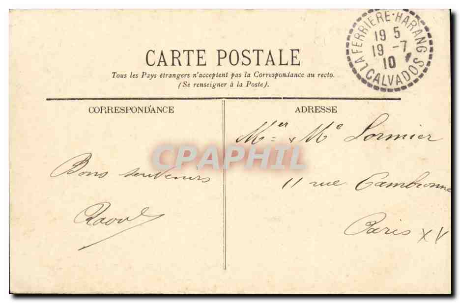 BÉNY-BOCAGE — Le Pont de la Souleuvre — Éditeur non identifié — Verso