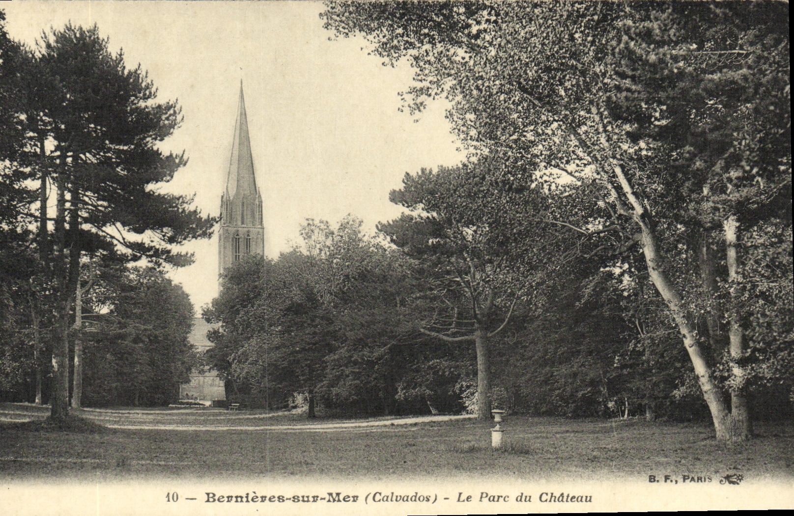 Bernières-sur-Mer (Calvados) — Ansicht des Schlossparks — B. F., PARIS, n°40