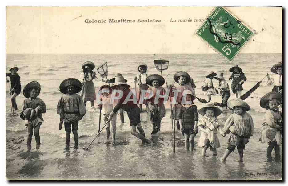 Colonie Maritime Scolaire — La marée montante — E. K., Paris, n° 20