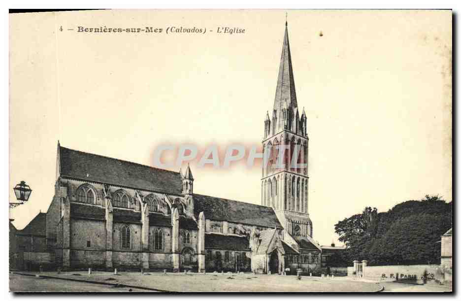 CPA Bernieres Sur Mer L Eglise