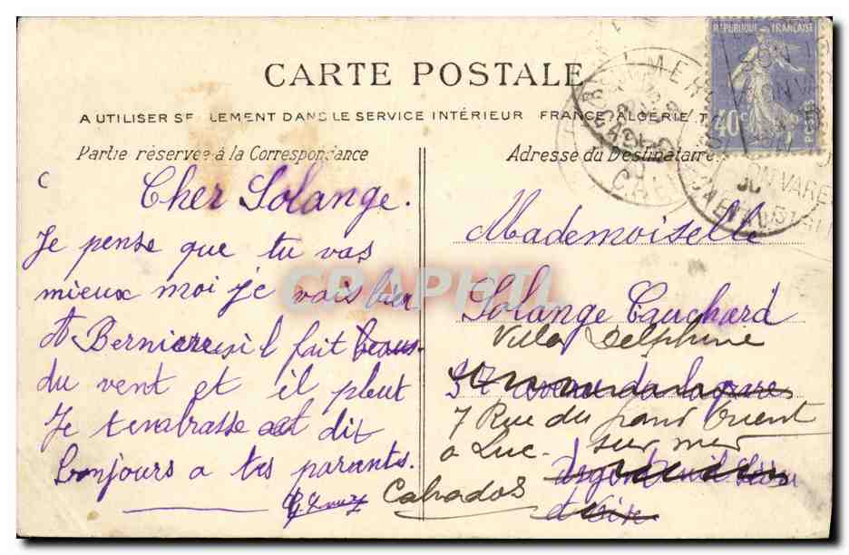 CPA Bernieres Sur Mer La Cassine — Reverso