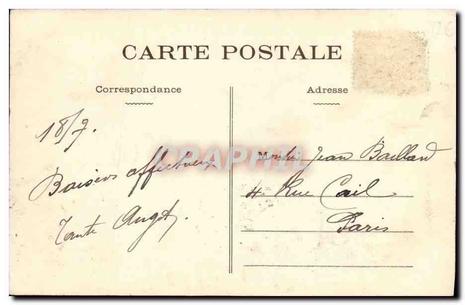 CPA Bernieres Sur Mer Le Cafe Dupont — Verso