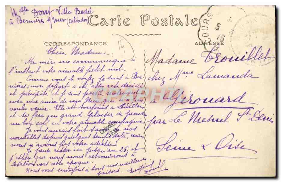 Bernières-sur-Mer (Calvados) — Clos Chantepie — Édition Boulitère — Reverso