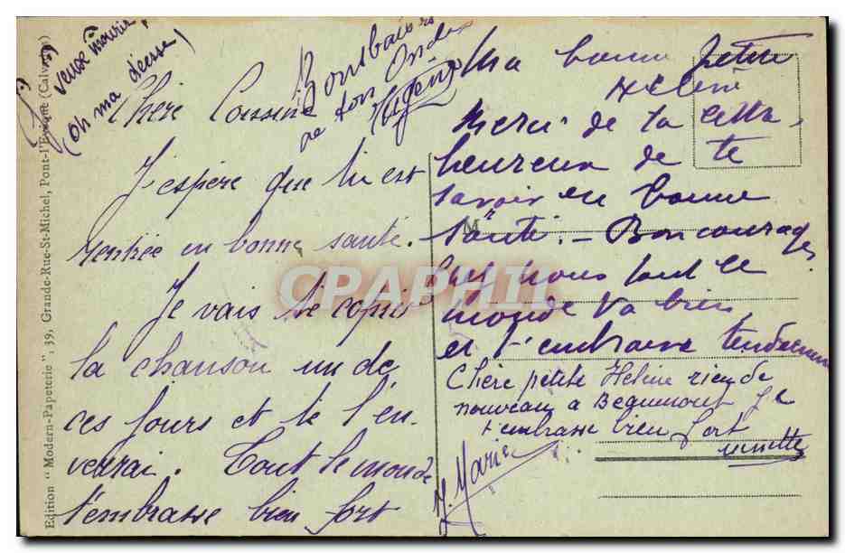 CPA Beaumont en Auge Place de l Eglise — Rückseite