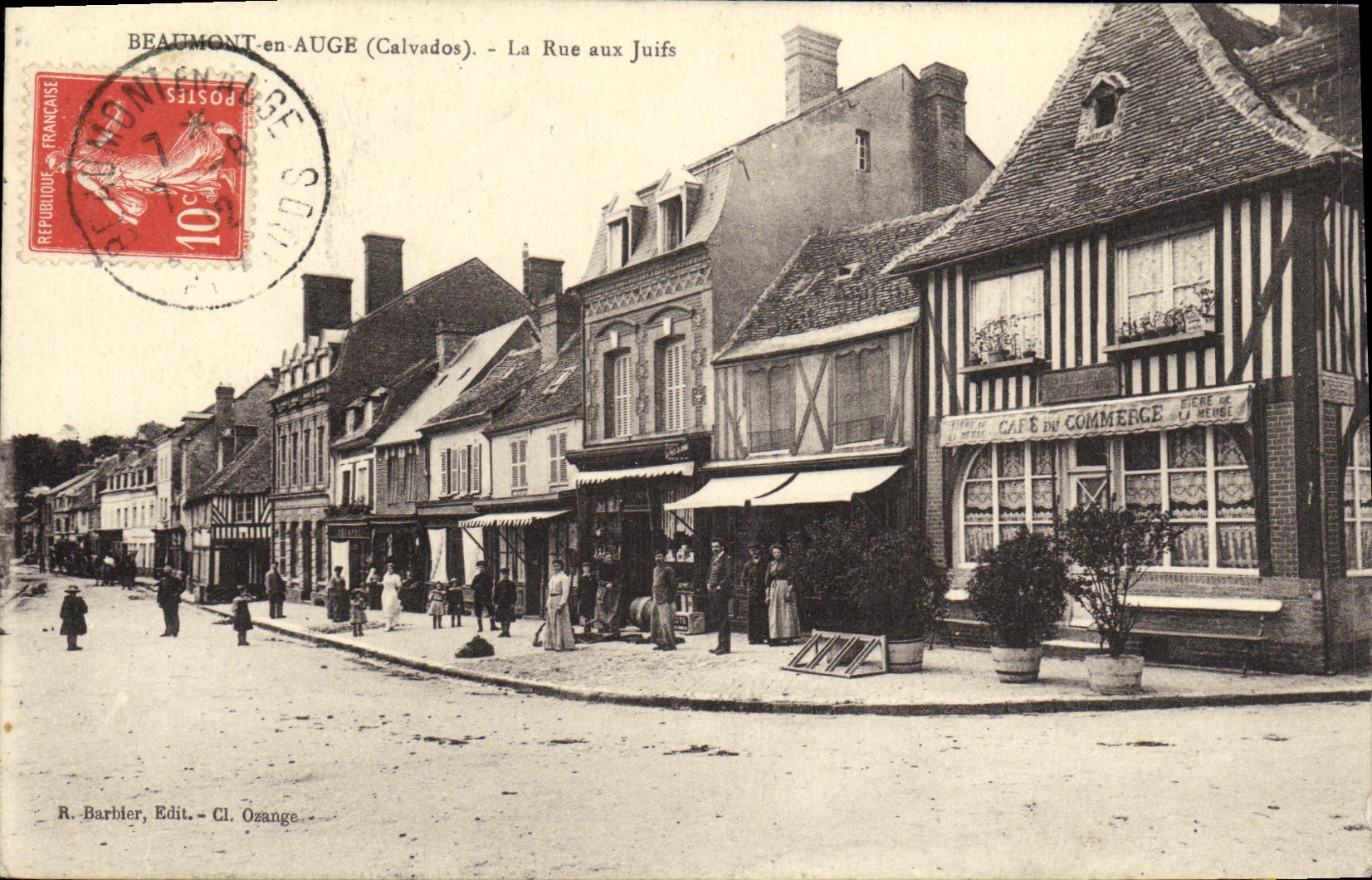 Beaumont-en-Auge (Calvados) — La Rue aux Juifs — R. Barbier, Edit. Cl. Ozange