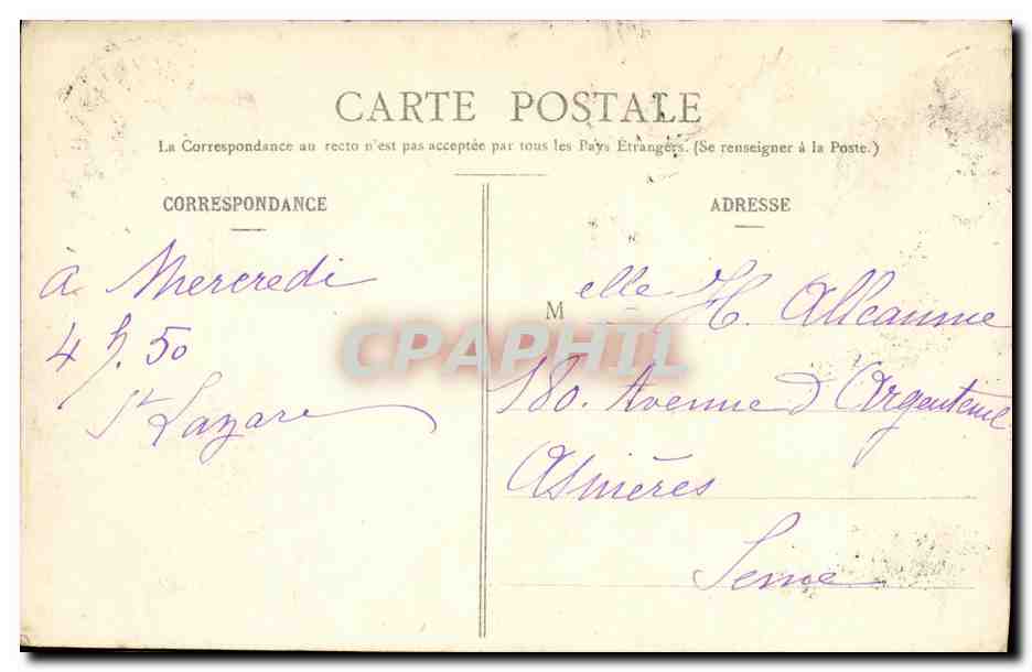 Beaumont-en-Auge - La Rue du Paradis — Édition Albert Grenete, Lisieux — Rückseite